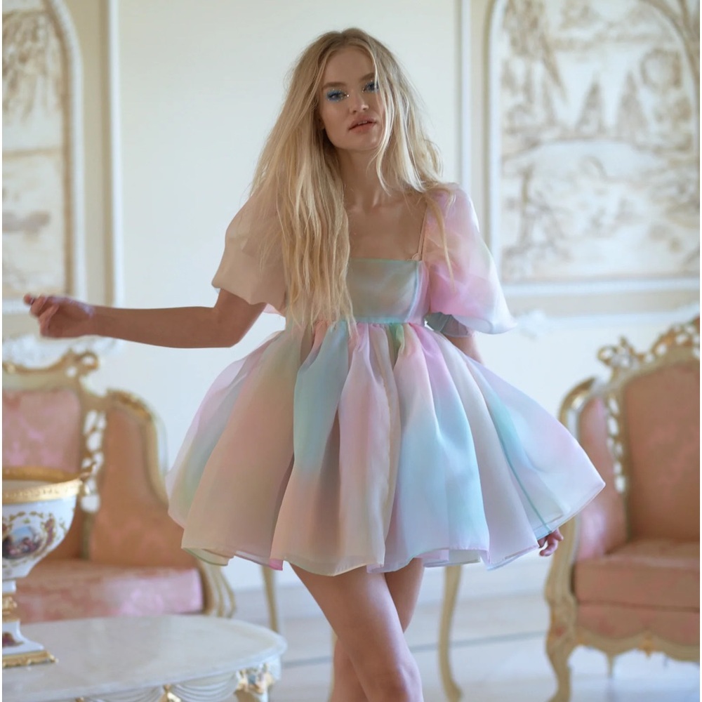 Selkie The Rainbow Puff Dress